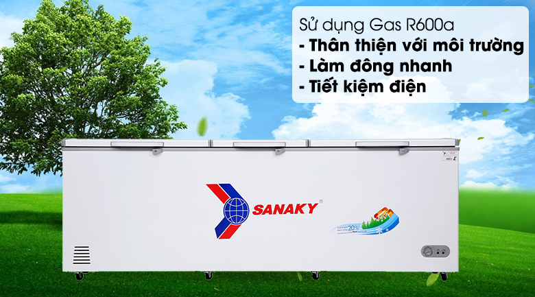 Tủ đông Sanaky 900 lít VH-1199HY - Gas R600a