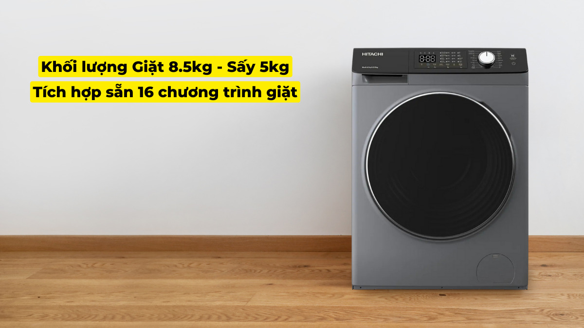 Chương trình giặt sấy đa dạng