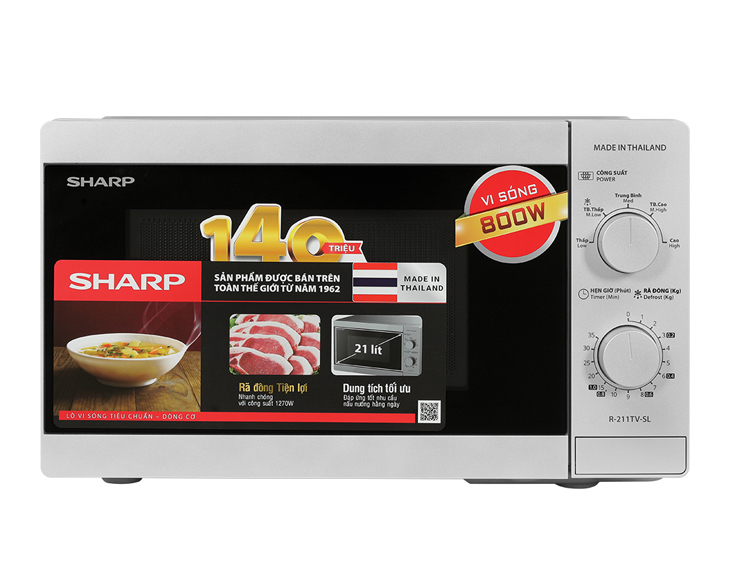 Lò vi sóng Sharp R-211TV-SL 21 lít