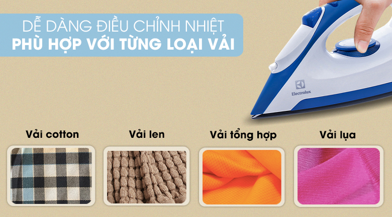 Bàn ủi khô Electrolux EDI2004 - Bảng điều khiển