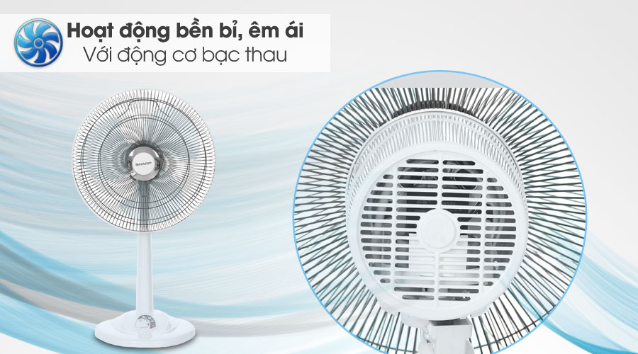 Bền bỉ - Quạt lửng Sharp PJ-L40RV-WH