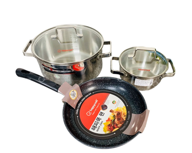 Bộ nồi chảo đáy từ Happy Cook HC05-CBPT