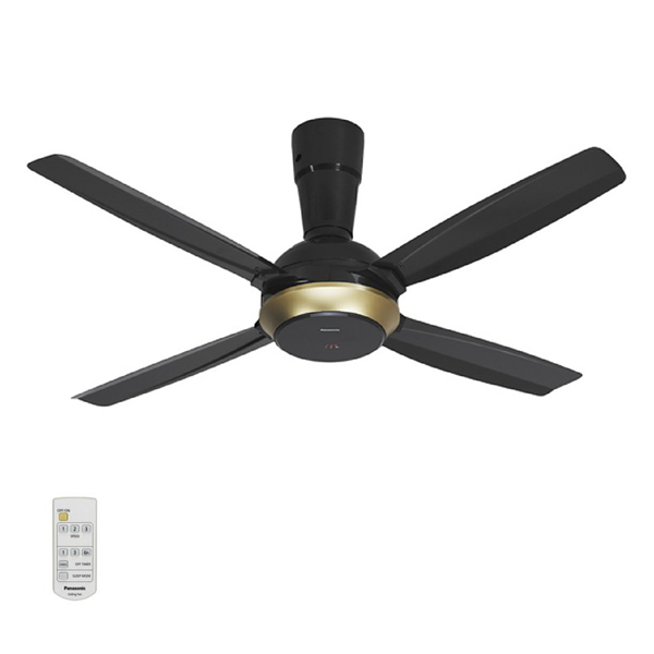 [GIẢM GIÁ] Quạt trần 4 cánh Panasonic F‑56XPG màu đen có remote Tphcm ...