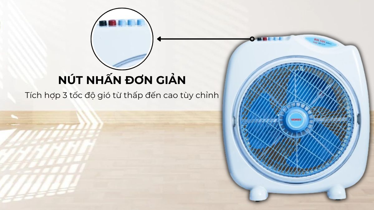 Senko BD1410 sử dụng bảng điều khiển nút nhấn đơn giản
