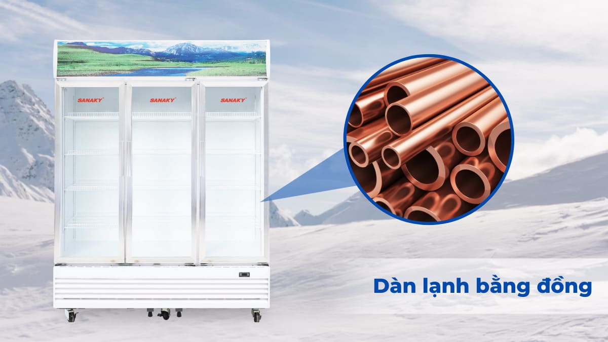 Dàn lạnh bằng đồng giúp nâng cao khả năng làm lạnh