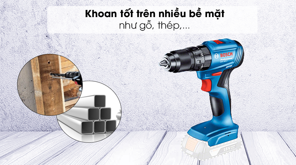 Máy khoan vặn vít pin Bosch GSR 185-LI (SOLO) - Công năng