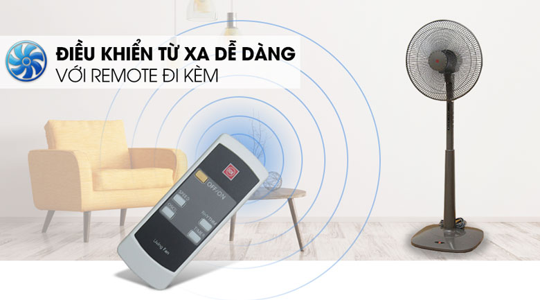 Quạt đứng KDK M40K Xám GY - Điều khiển từ xa