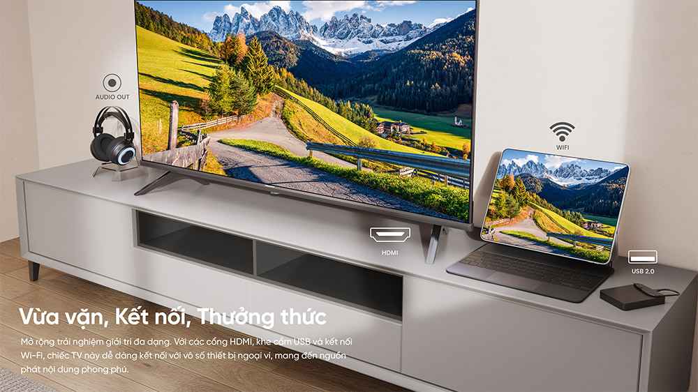 Kết nối đa dạng Tivi Hisense HD 32 inch 32A4Q