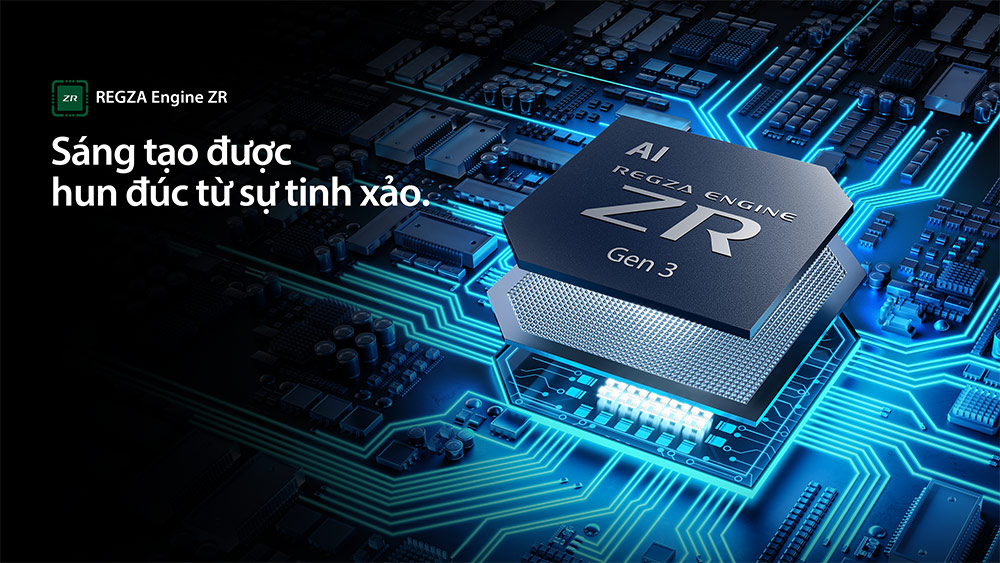 Bộ xử lý Regza Engine ZR Tivi Toshiba AI 4K 85 inch 85C350RP
