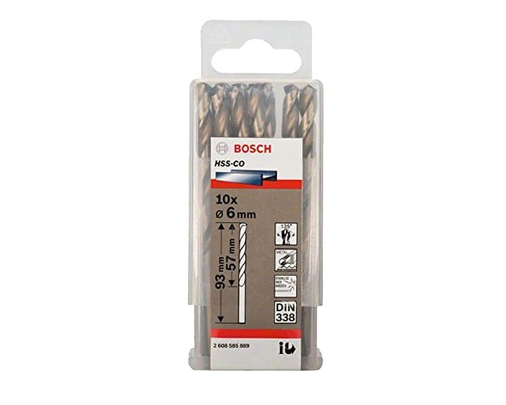 Bộ mũi khoan Inox Bosch HSS-CO 6MM 2608585889