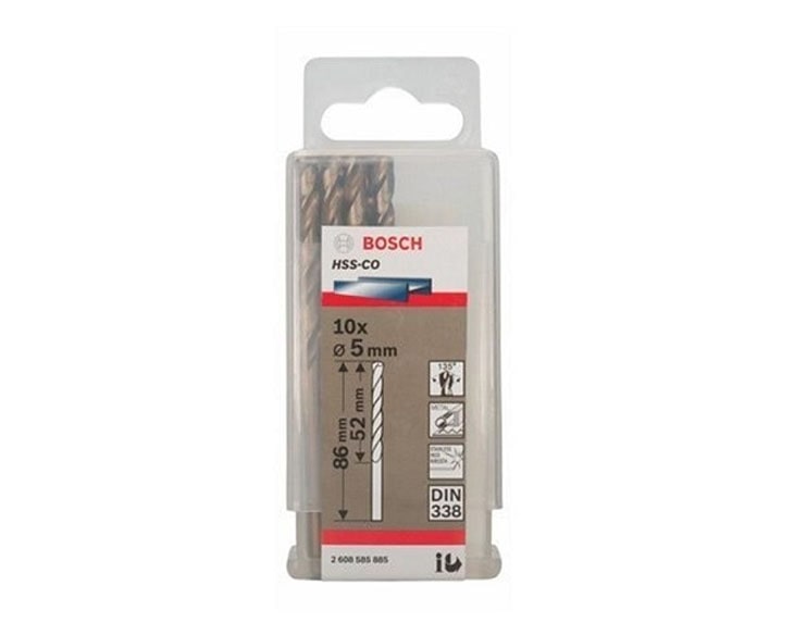 Bộ mũi khoan Inox Bosch HSS-CO 5MM 2608585885