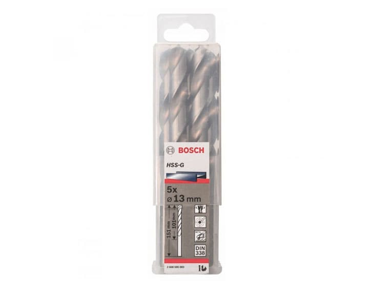 Mũi khoan sắt Bosch HSS-G 13.0MM 2608595083 - Hộp 5 mũi